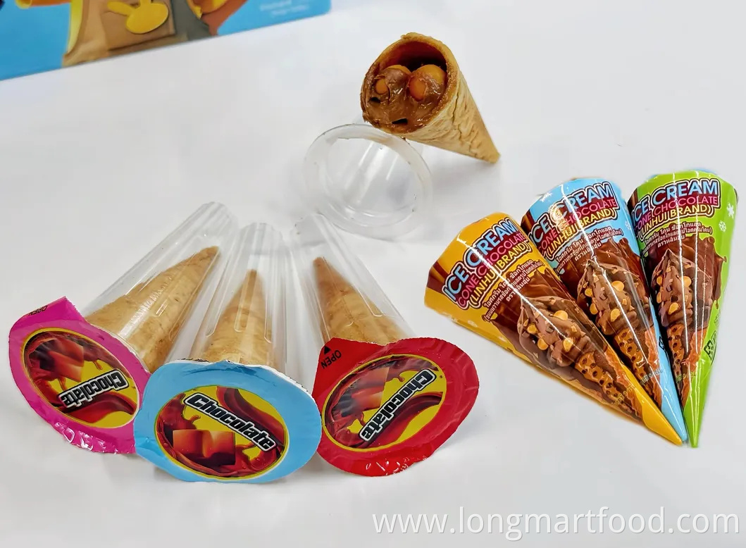 10g Ice Cream Cone Shaped Chocolate Crunch Chocolate Candy